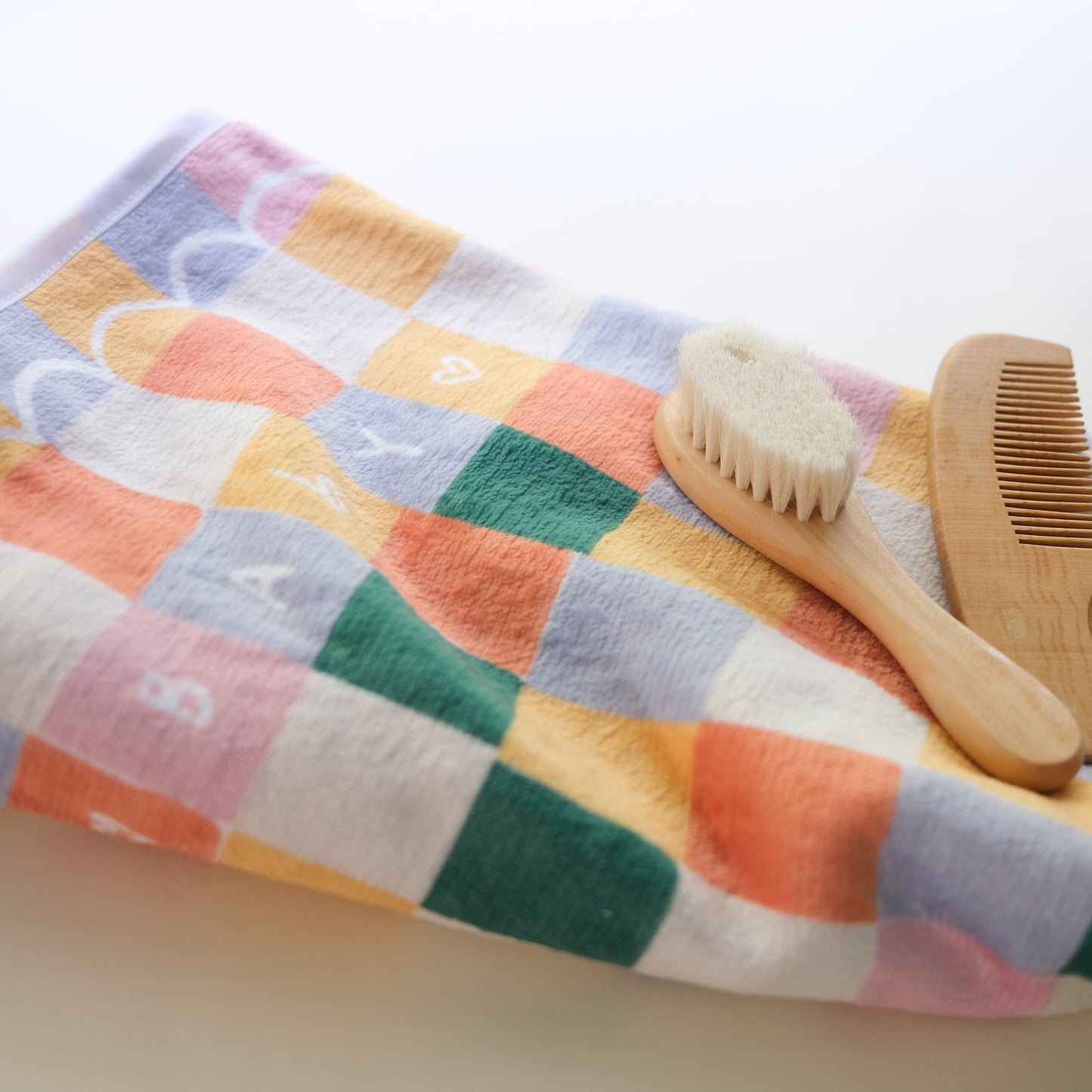 Toalla con Capucha Cuadros Multicolor 2