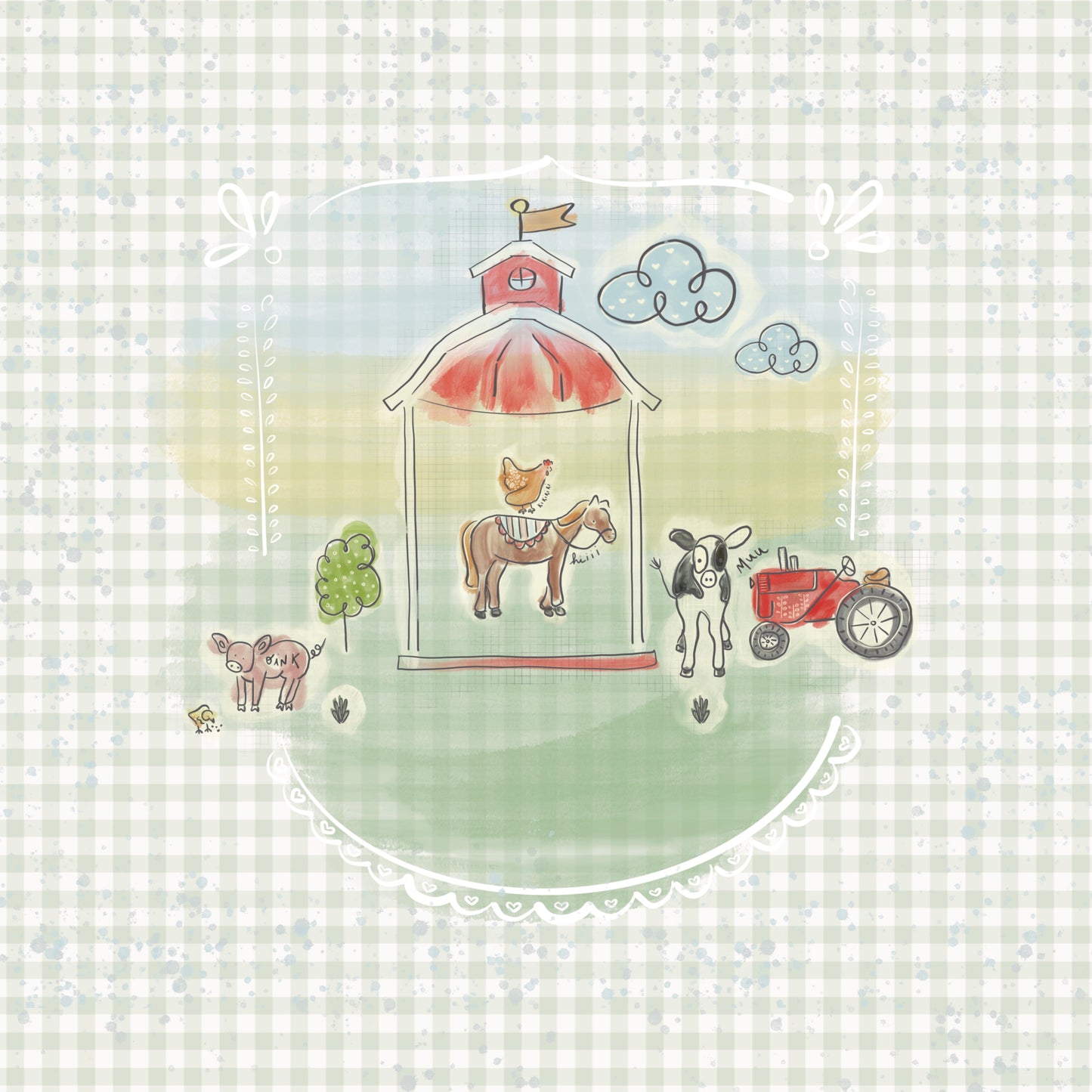 Toalla con Capucha Tractor