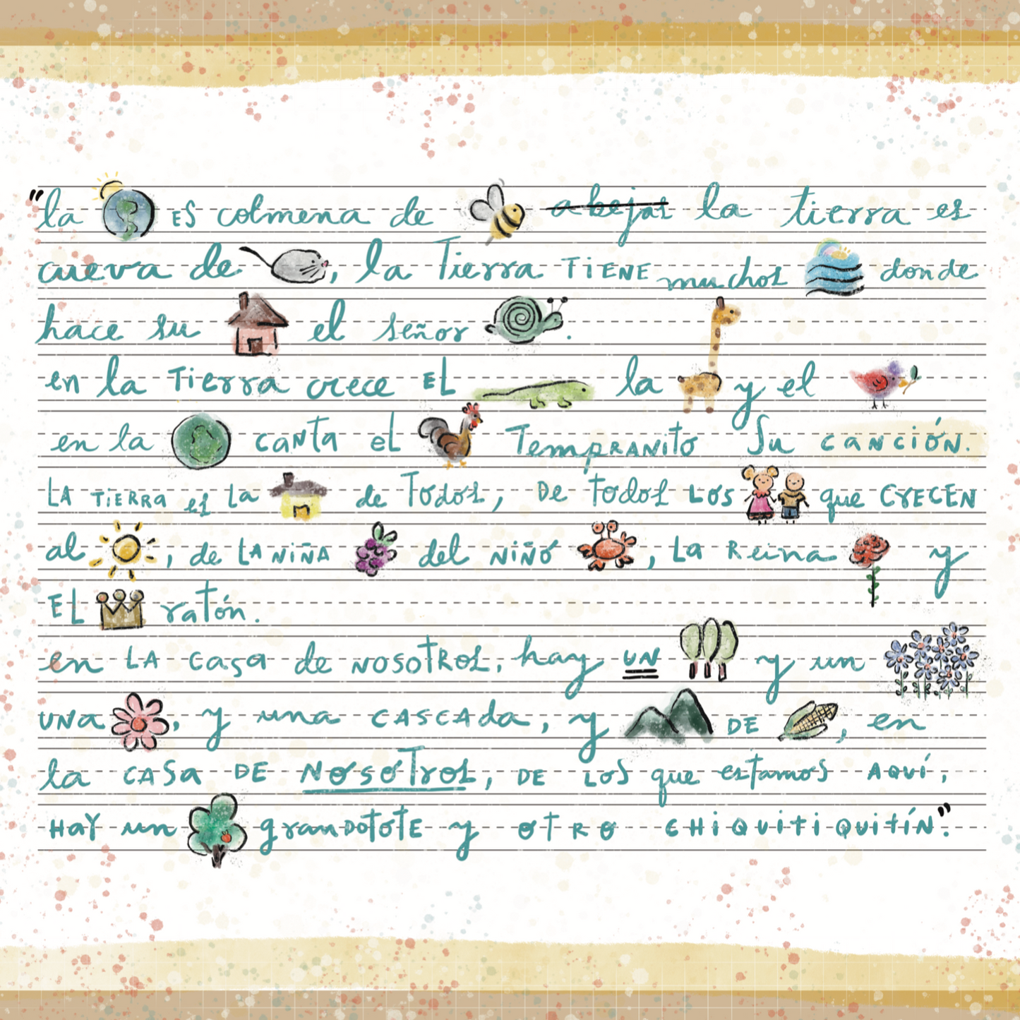 cigoto Muselina para bebé La Tierra es la casa de todos (Cantoalegre + cigoto) 5