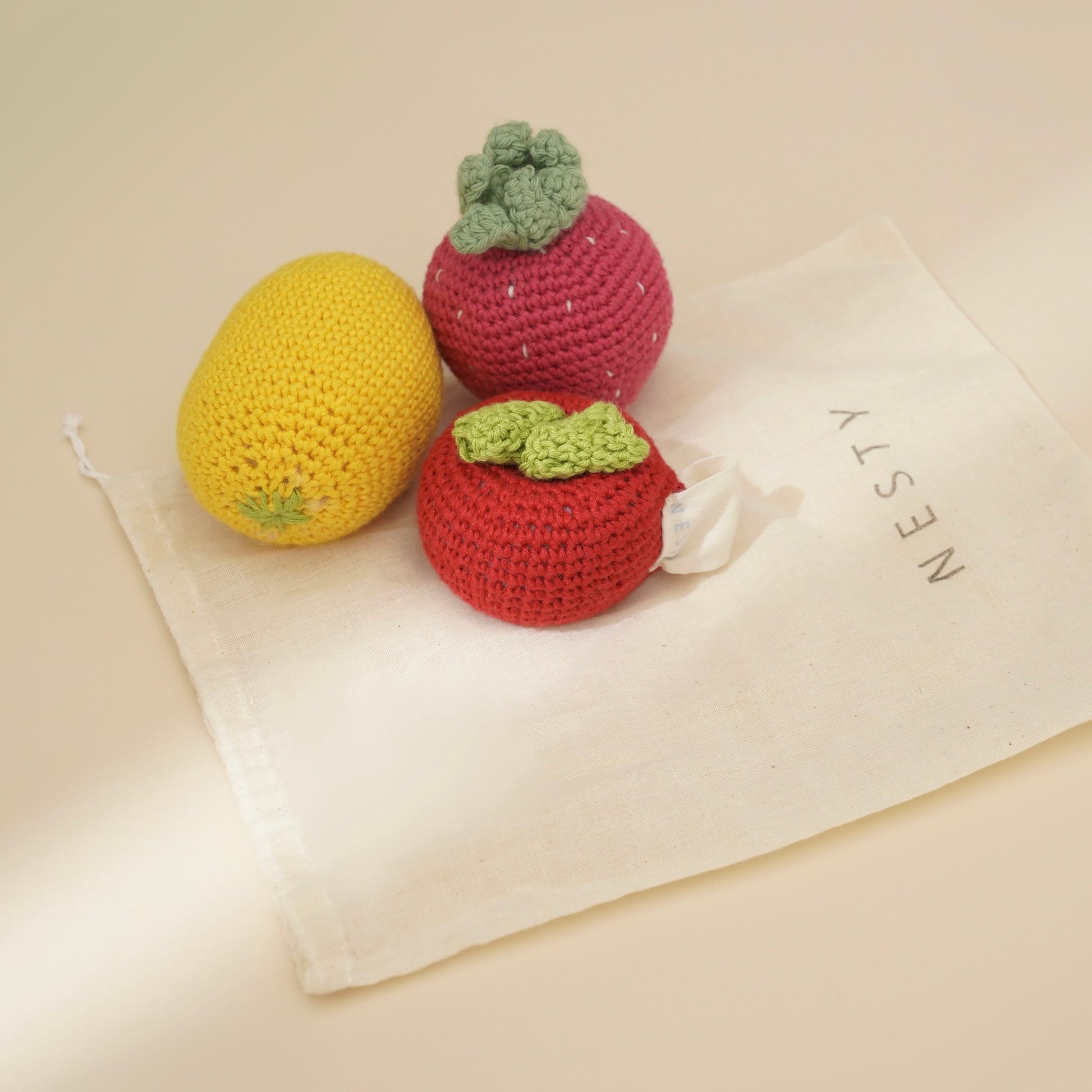 NESTY Frutas y Verduras Crochet para juegos de rol 6
