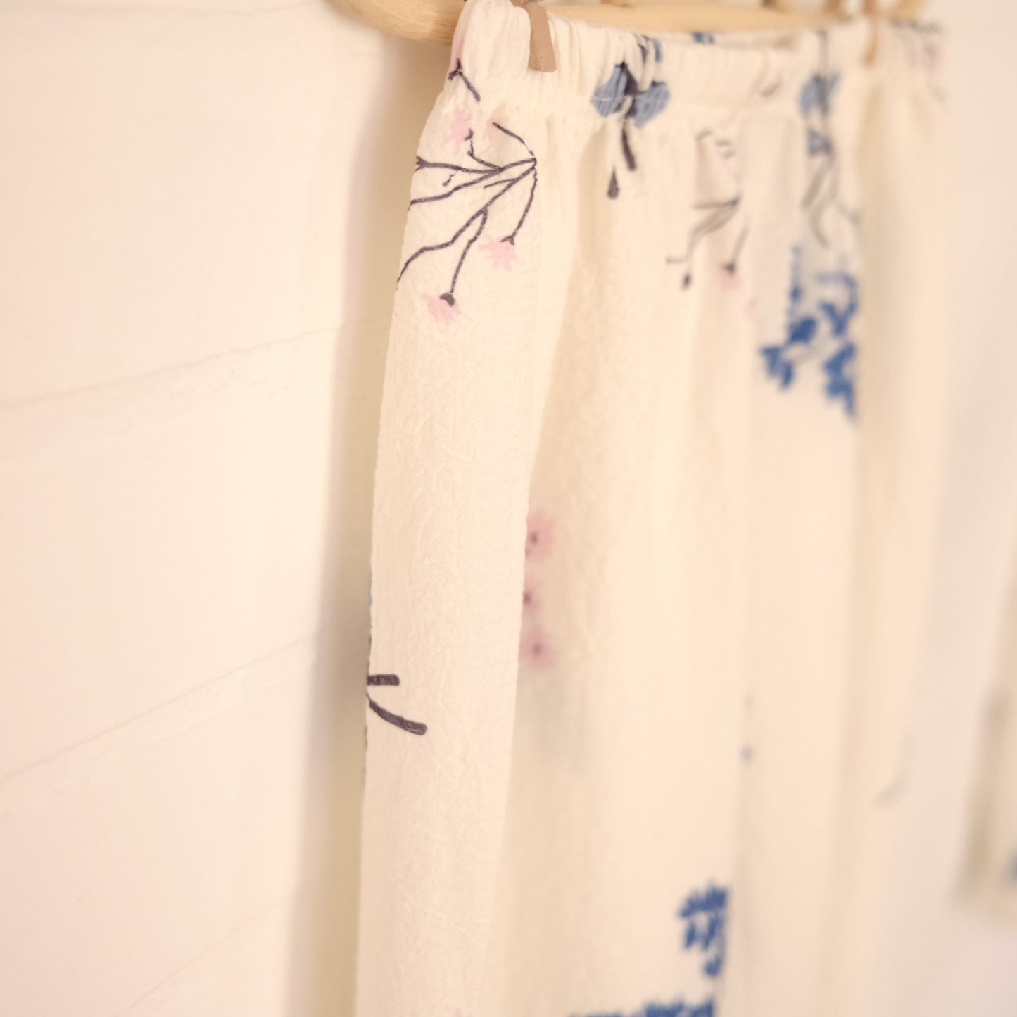 Pijama de Lactancia Flores Celeste 6
