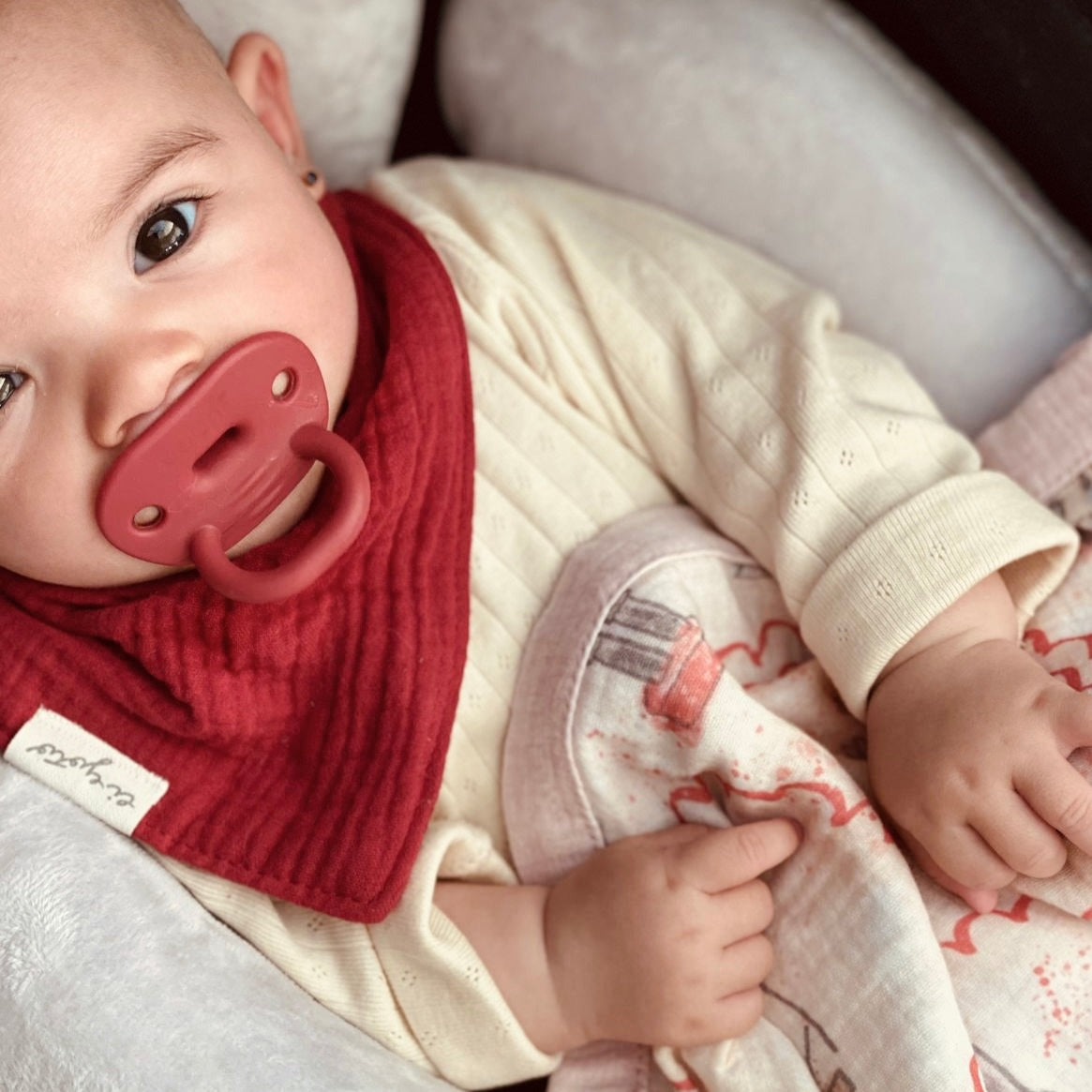 doce Interconectar Haz lo mejor que pueda cigoto Babero tipo bandana en Muselina para bebé